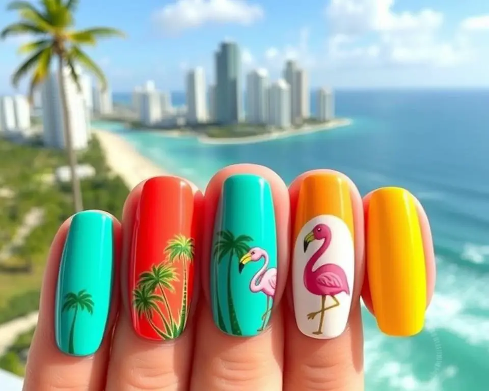 nails for miami vacation